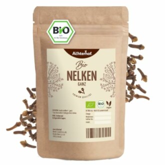 Verpackung mit ganzen Bio-Nelken