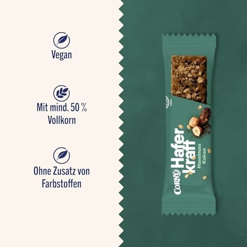 Haferkraft-Riegel mit Nüssen, vegan, ohne Farbstoffe
